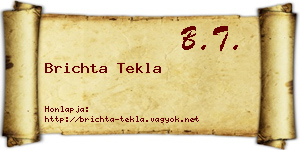 Brichta Tekla névjegykártya